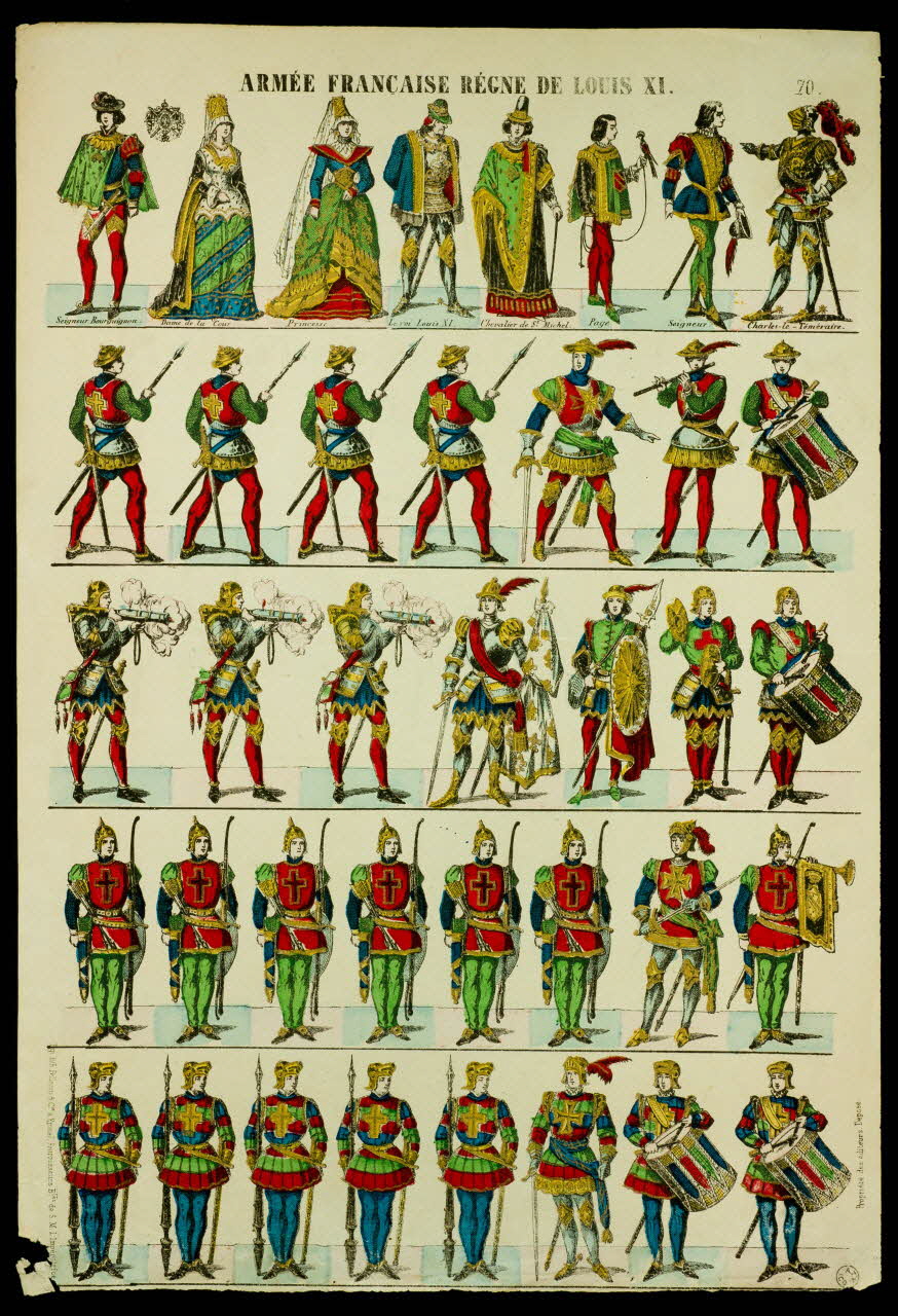 estampe ARMEE FRANCAISE REGNE DE LOUIS XI. 1953.86.1259 Photo