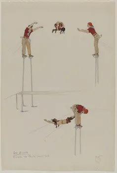 Marthe Vesque ; Juliette Vesque partie d'un ensemble de dessins Numéro de cirque : les Zanetti 1925 1968.102.134 Photo RMN-Grand Palais (Mucem)