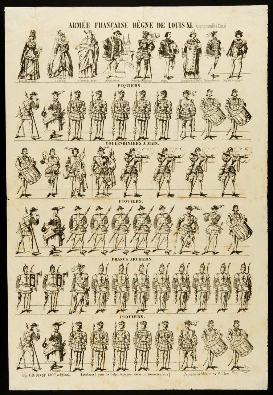 estampe ARMEE FRANCAISE REGNE DE LOUIS XI. 1953.86.1262 Photo