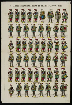 estampe ARMEE FRANCAISE, REGNE DE HENRI IV, 1600. 1953.86.1271  Photo