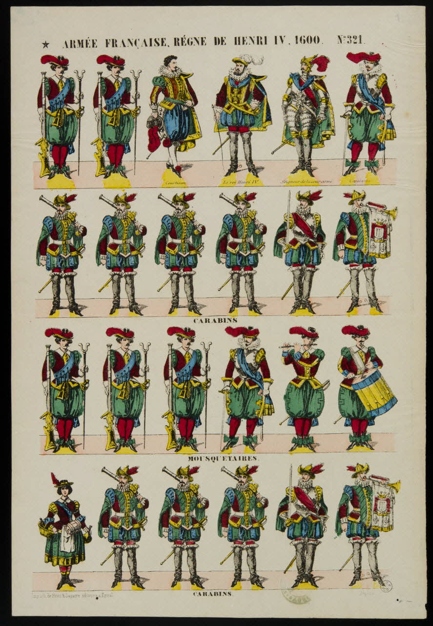 estampe ARMEE FRANCAISE, REGNE DE HENRI IV. 1600. 1953.86.1273 Photo