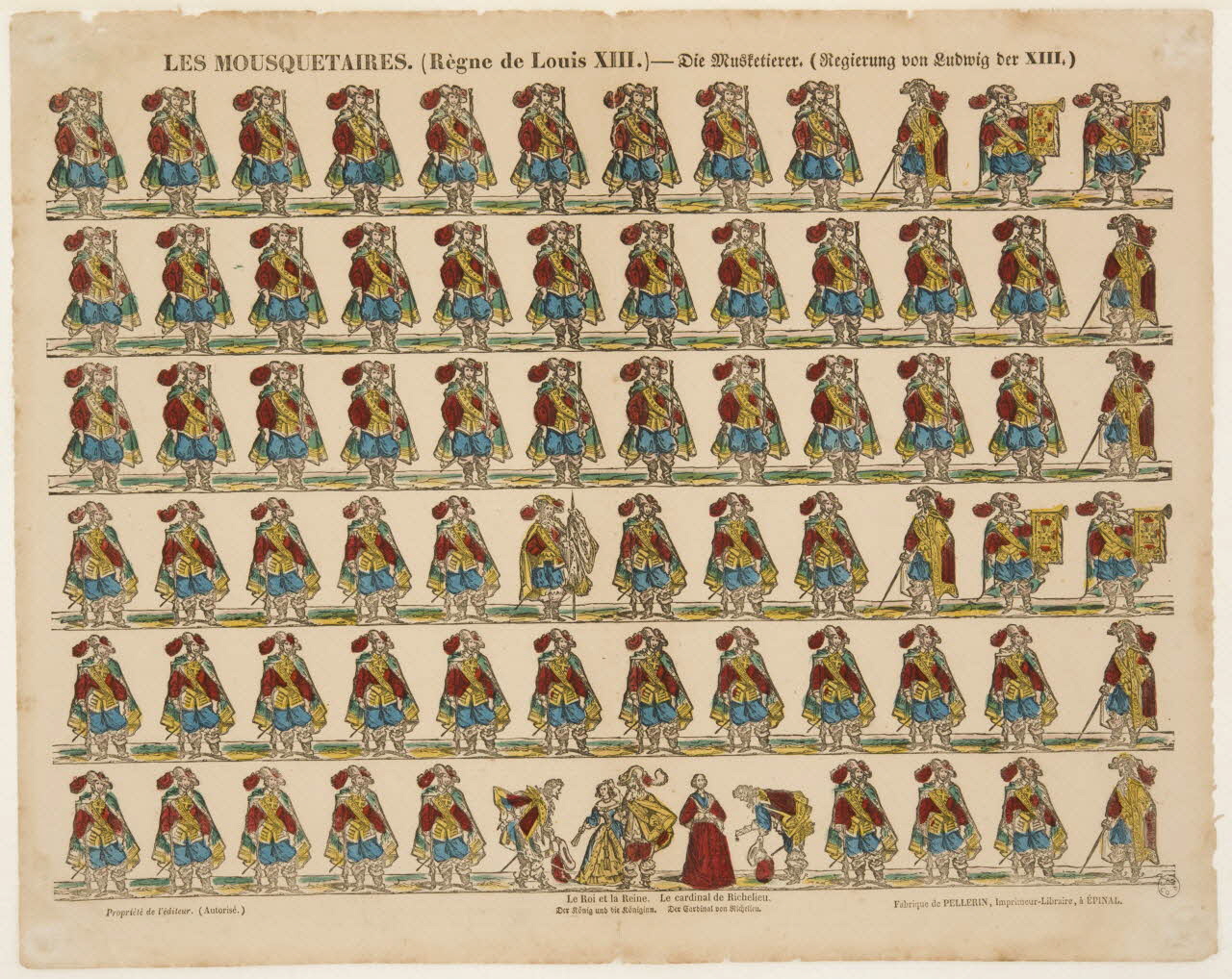 estampe LES MOUSQUETAIRES. (Règne de Louis XIII.) 1953.86.1280 Photo