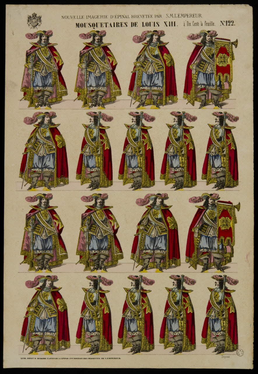 estampe MOUSQUETAIRES DE LOUIS XIII. 1953.86.1281 Photo