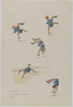 Marthe Vesque ; Juliette Vesque partie d'un ensemble de dessins Numéro de cirque : les Liazed 1933 1968.102.164 Photo RMN-Grand Palais (Mucem)