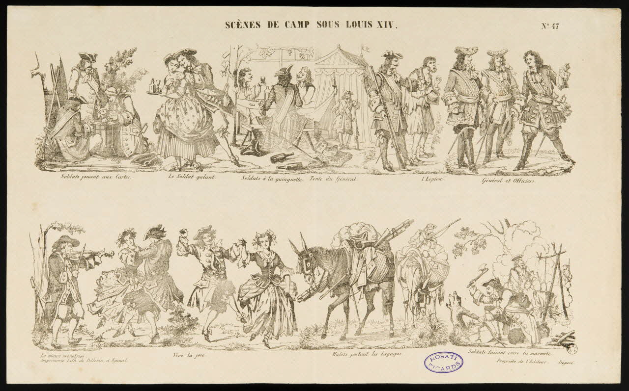 estampe SCENES DE CAMP SOUS LOUIS XIV. 1953.86.1289 Photo