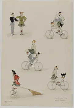 Marthe Vesque ; Juliette Vesque partie d'un ensemble de dessins Numéros de cirque : Gray et Gray (Nello) 1930 1968.102.169 Photo RMN-Grand Palais (Mucem)
