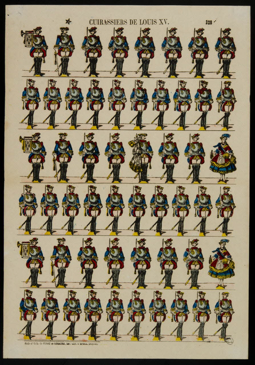 estampe CUIRASSIERS DE LOUIS XV. 1953.86.1294 Photo