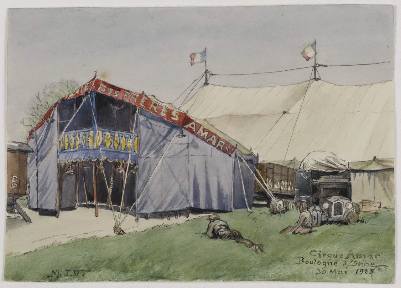 Marthe Vesque ; Juliette Vesque partie d'un ensemble de dessins Cirque Amar 1928 1968.102.17 Photo RMN-Grand Palais (Mucem)