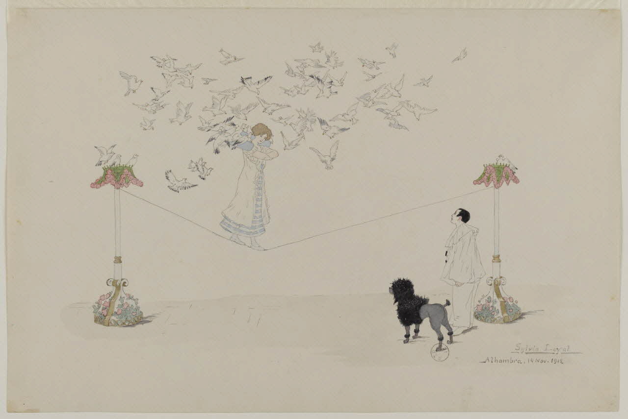 Marthe Vesque ; Juliette Vesque partie d'un ensemble de dessins Sylvia Loyal  Alhambra 1912 1968.102.188 Photo RMN-Grand Palais (Mucem)