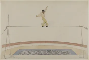 Marthe Vesque ; Juliette Vesque partie d'un ensemble de dessins Colleano  Cirque Medrano 1932 1968.102.189 Photo RMN-Grand Palais (Mucem)