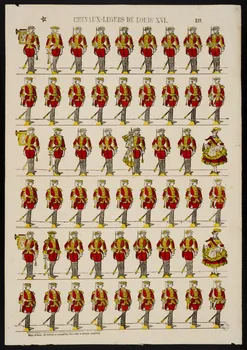 estampe CHEVAUX-LEGERS DE LOUIS XVI. 1953.86.1310 Photo