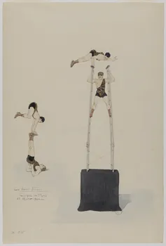 Marthe Vesque ; Juliette Vesque partie d'un ensemble de dessins Les frères Engel  Cirque de Paris 1924 1968.102.194 Photo RMN-Grand Palais (Mucem)