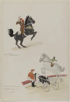 Marthe Vesque ; Juliette Vesque partie d'un ensemble de dessins Deux numéros de cirque : Jean Strassburger 1942 1968.102.113 Photo RMN-Grand Palais (Mucem)