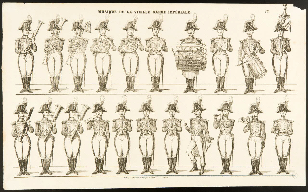 Charles Nicolas Gangel estampe MUSIQUE DE LA VIEILLE GARDE IMPERIALE. Metz 1852-1858 1953.86.1323 Photo