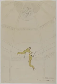 Marthe Vesque ; Juliette Vesque partie d'un ensemble de dessins Numéro de cirque : les Zemganno 1931 1968.102.135 Photo RMN-Grand Palais (Mucem)