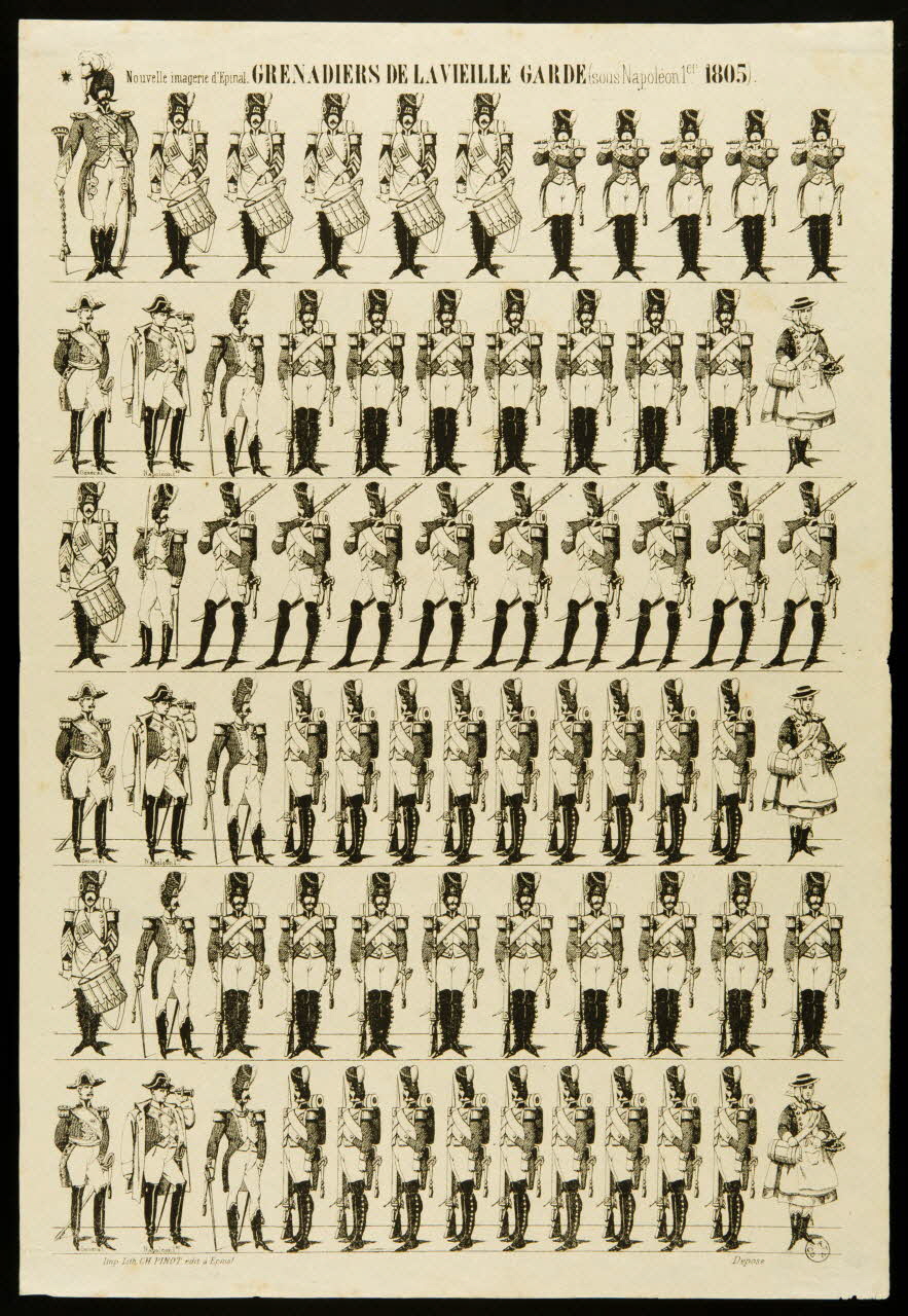estampe GRENADIERS DE LA VIEILLE GARDE (sous Napoléon 1er 1805). 1953.86.1331 Photo