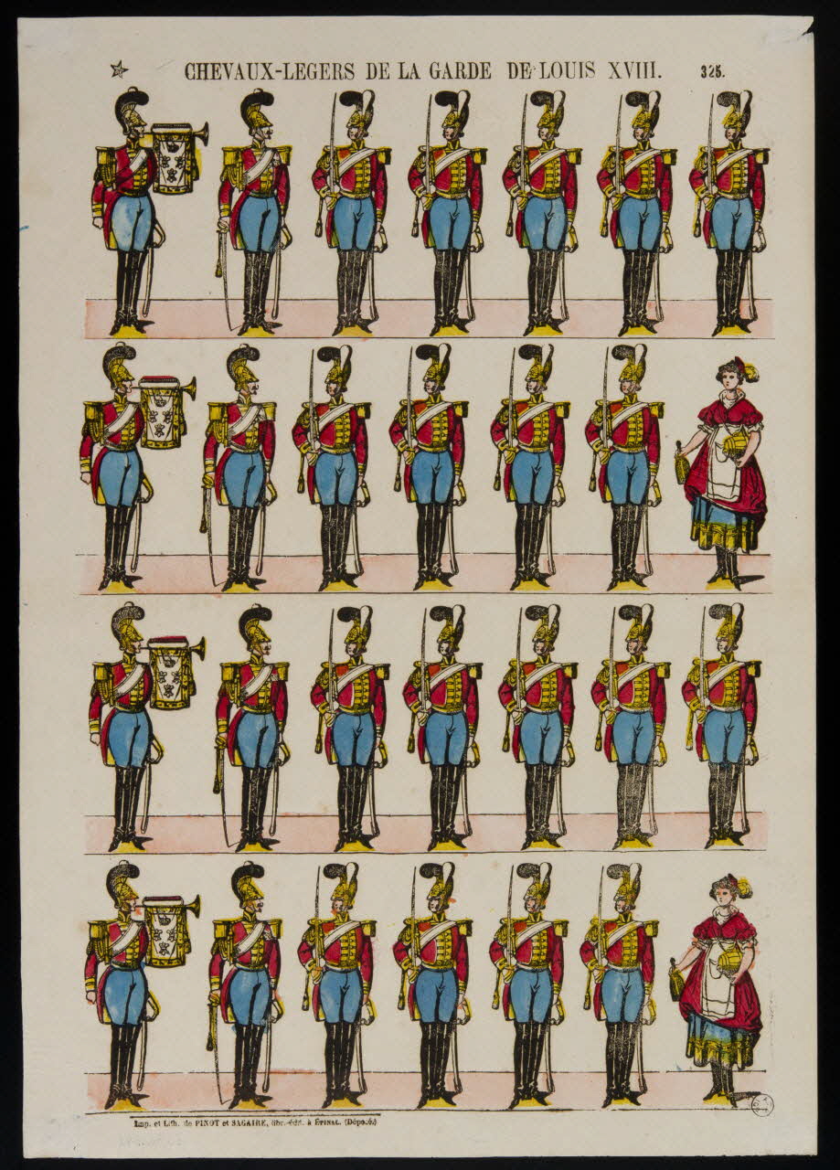 estampe CHEVAUX-LEGERS DE LA GARDE DE LOUIS XVIII. 1953.86.1342 Photo