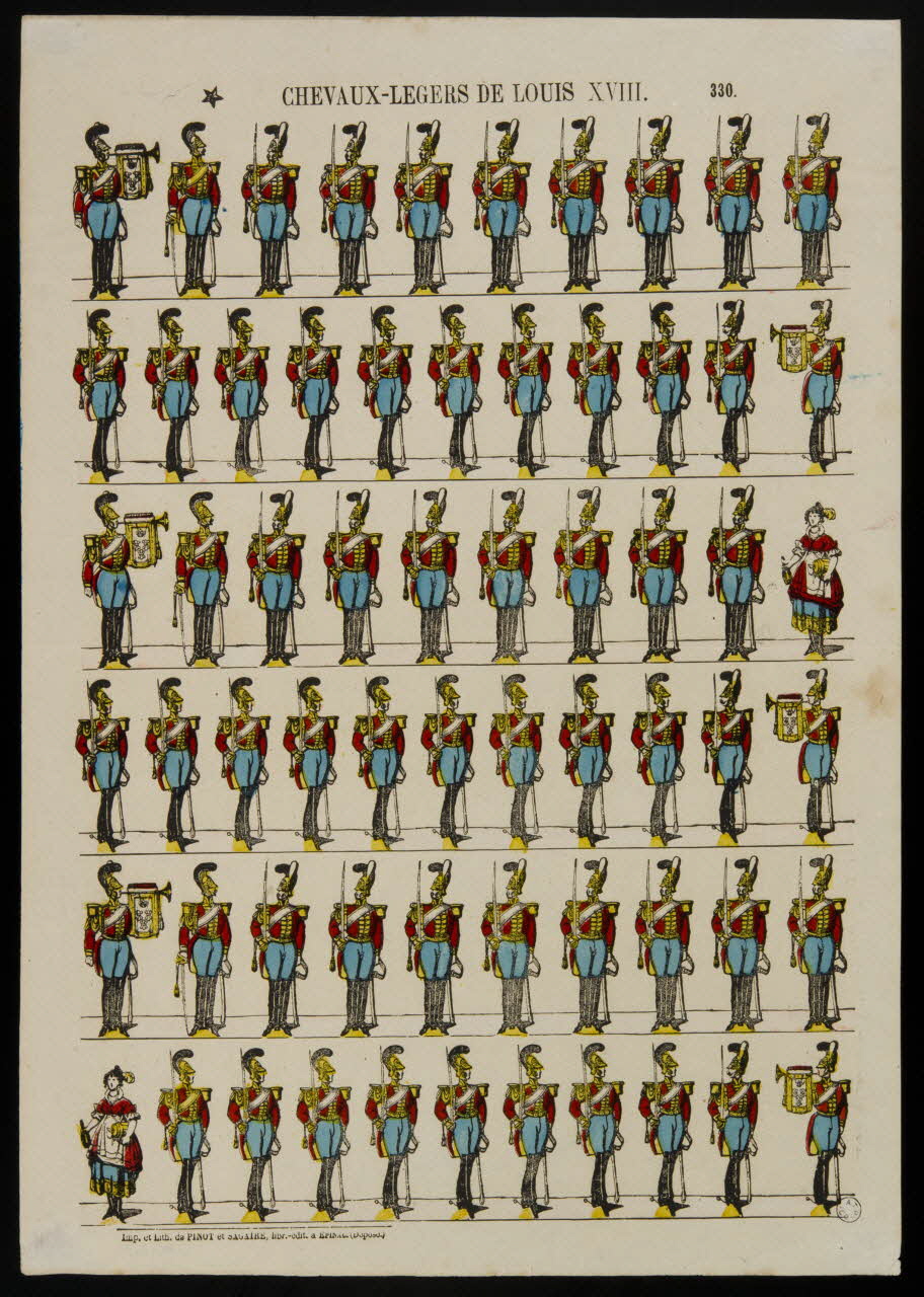 estampe CHEVAUX-LEGERS DE LOUIS XVIII. 1953.86.1343 Photo