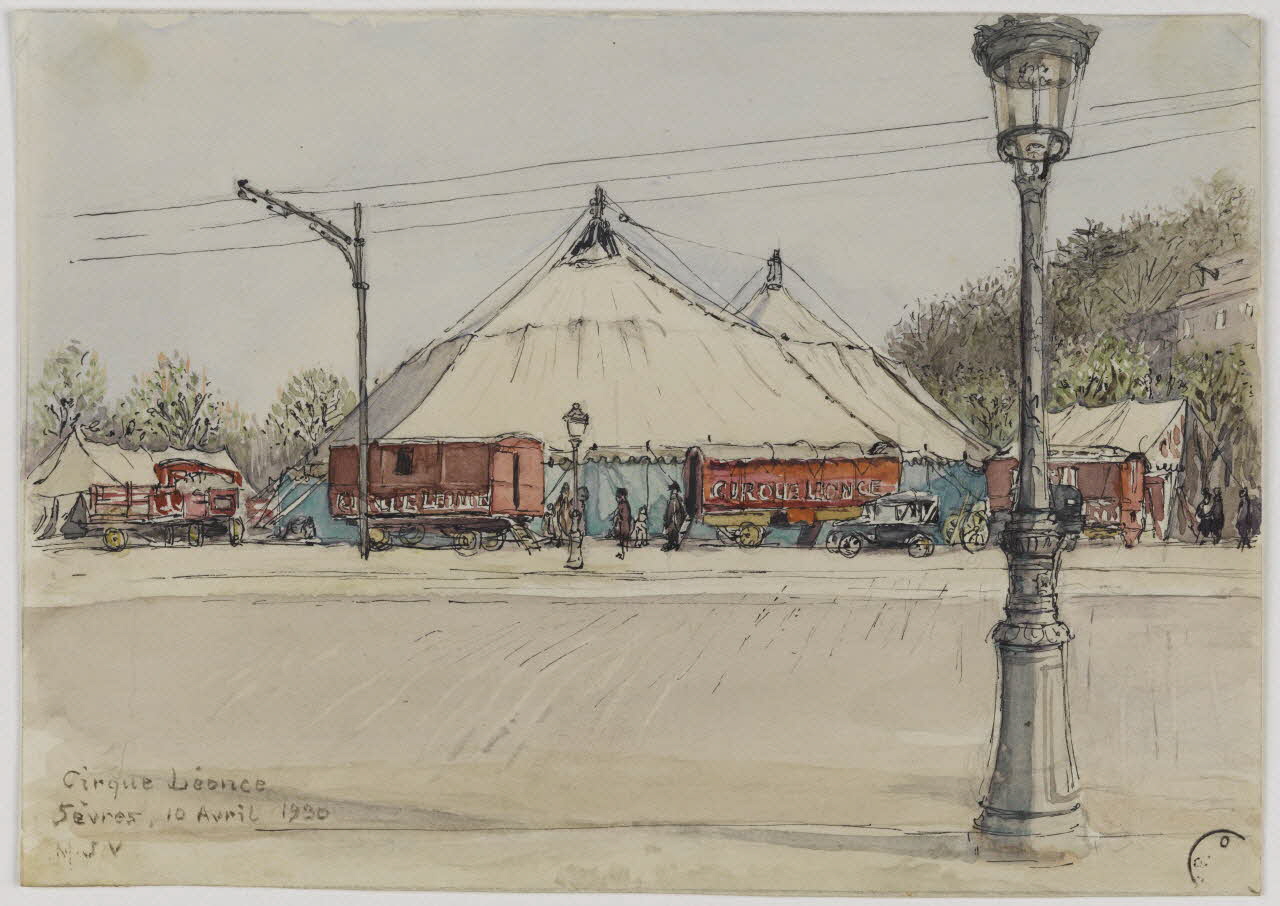 Marthe Vesque ; Juliette Vesque partie d'un ensemble de dessins Cirque Léonce  Sèvres 1930 1968.102.37 Photo RMN-Grand Palais (Mucem)