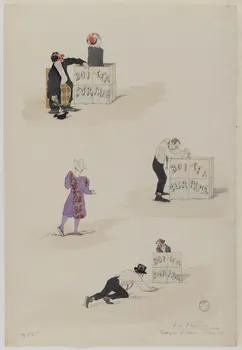 Marthe Vesque ; Juliette Vesque partie d'un ensemble de dessins Numéro de clown en quatre vues : les Fratellini 1924 1968.102.54 Photo RMN-Grand Palais (Mucem)