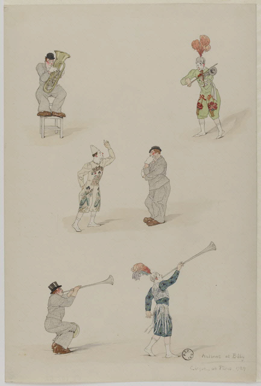 Marthe Vesque ; Juliette Vesque partie d'un ensemble de dessins Antonet et Béby  Cirque de Paris 1929 1968.102.62 Photo RMN-Grand Palais (Mucem)