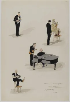 Marthe Vesque ; Juliette Vesque partie d'un ensemble de dessins Grock et Jérôme Médrano  Cirque Médrano 1937 1968.102.64 Photo RMN-Grand Palais (Mucem)