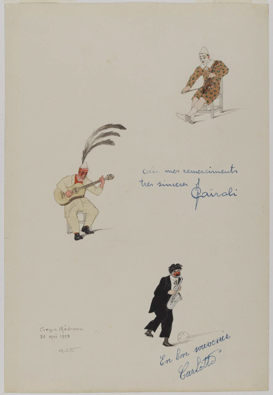 Marthe Vesque ; Juliette Vesque partie d'un ensemble de dessins Cirque Médrano 1928 1968.102.66 Photo RMN-Grand Palais (Mucem)