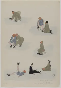 Marthe Vesque ; Juliette Vesque partie d'un ensemble de dessins Numéro de cirque : Manetti, Charley et Coco 1925 1968.102.69 Photo RMN-Grand Palais (Mucem)
