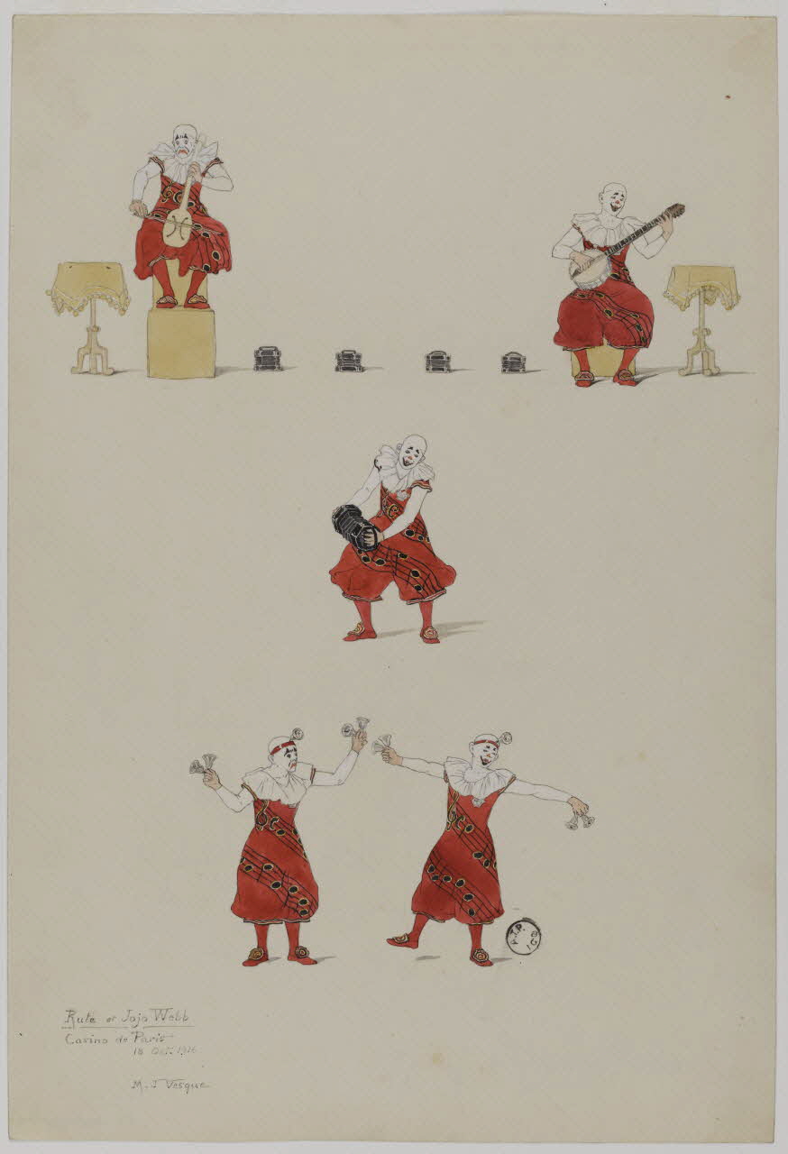 Marthe Vesque ; Juliette Vesque partie d'un ensemble de dessins Numéro de cirque : Rute et Joss Webb 1916 1968.102.74 Photo RMN-Grand Palais (Mucem)