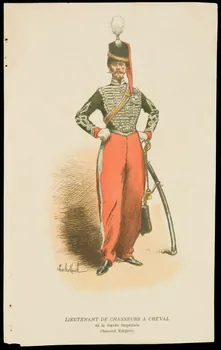 estampe LIEUTENANT DE CHASSEURS A CHEVAL 1953.86.1397.1  Photo