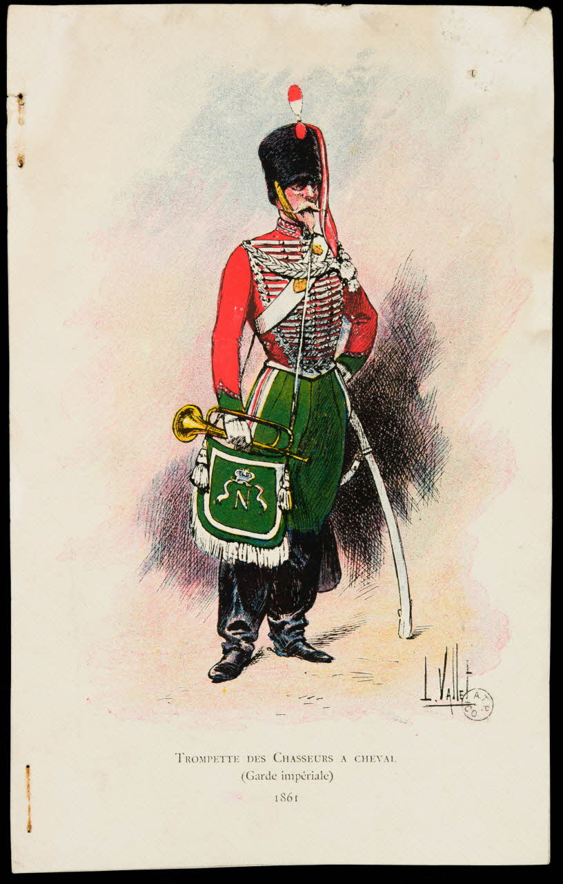 estampe TROMPETTE DES CHASSEURS A CHEVAL 1953.86.1397.3 Photo