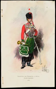 estampe TROMPETTE DES CHASSEURS A CHEVAL 1953.86.1397.3  Photo