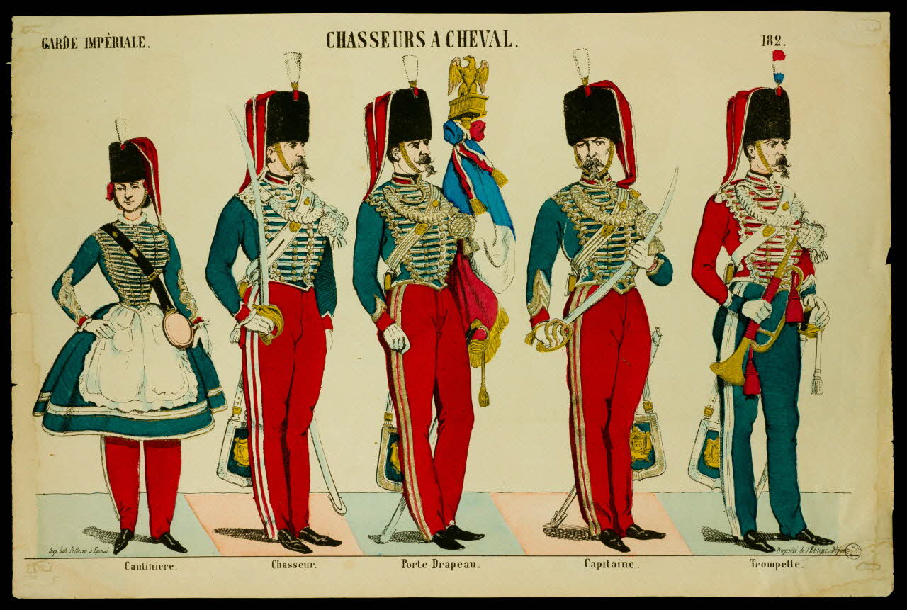 estampe GARDE IMPERIALE. CHASSEURS A CHEVAL. 1953.86.1398 Photo
