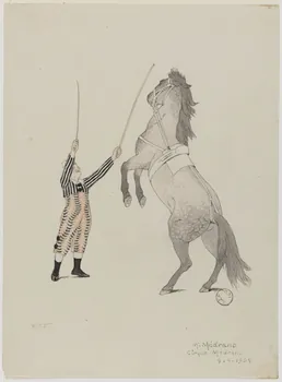 Marthe Vesque ; Juliette Vesque partie d'un ensemble de dessins M. Médrano  Cirque Médrano 1904 1968.102.80 Photo RMN-Grand Palais (Mucem)