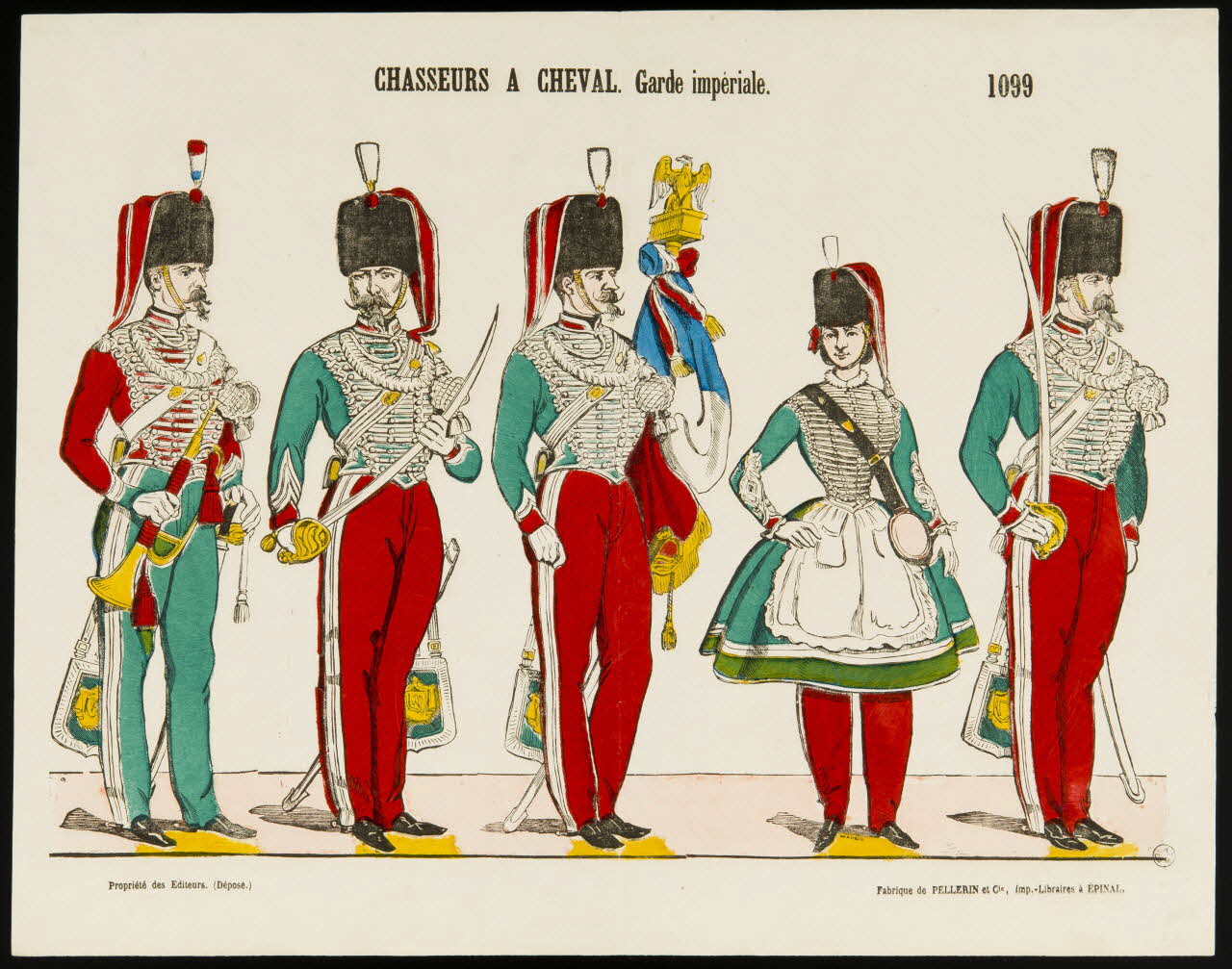 estampe CHASSEURS A CHEVAL. Garde impériale. 1953.86.1400 Photo
