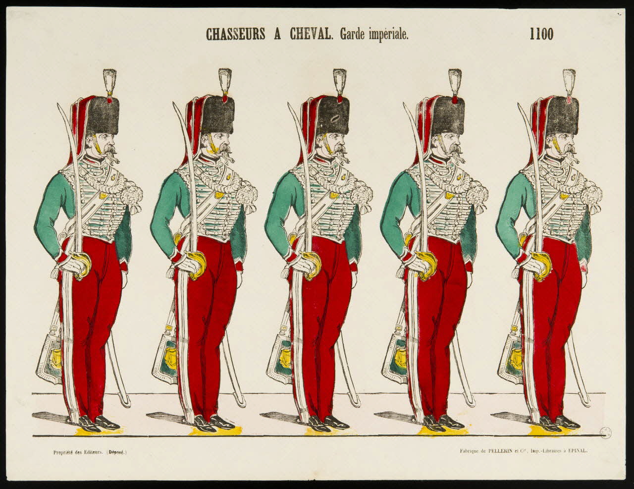 estampe CHASSEURS A CHEVAL. Garde impériale. 1953.86.1401 Photo