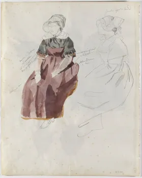 Lalaisse François Hippolyte carnet de dessins Jugonaise Bretagne, France 1844 1952.76.1.100 Photo RMN-Grand Palais (Mucem)