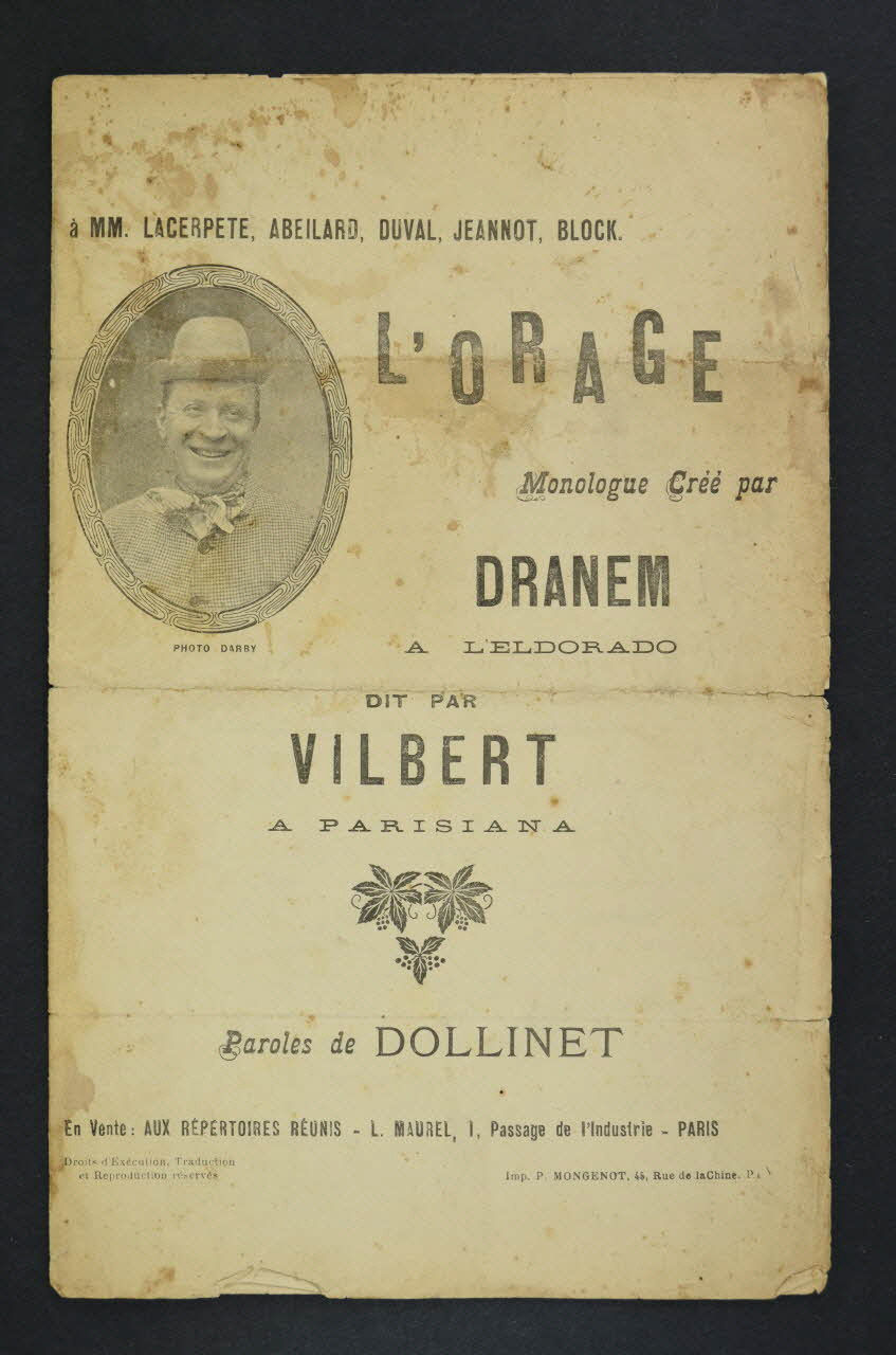 chanson petit format 1970.139.66 Photo Mucem