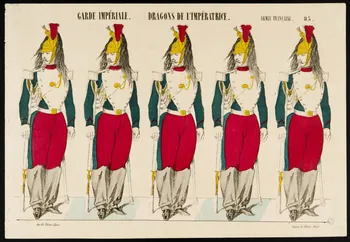 estampe GARDE IMPERIALE. DRAGONS DE L'IMPERATRICE. ARMEE FRANCAISE. 1953.86.1458 Photo