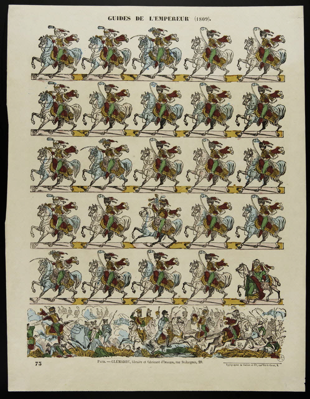 Gaittet et Cie ; Charles-Eugène Glémarec à registres (6) GUIDES DE L'EMPEREUR (1809). Paris 1858-1860 1953.86.1486 Photo