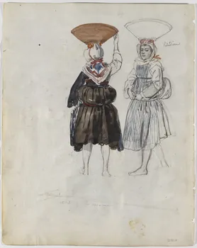 Lalaisse François Hippolyte carnet de dessins Paludière Pays-de-Loire, France 1843 1952.76.1.14  Photo RMN-Grand Palais (Mucem)