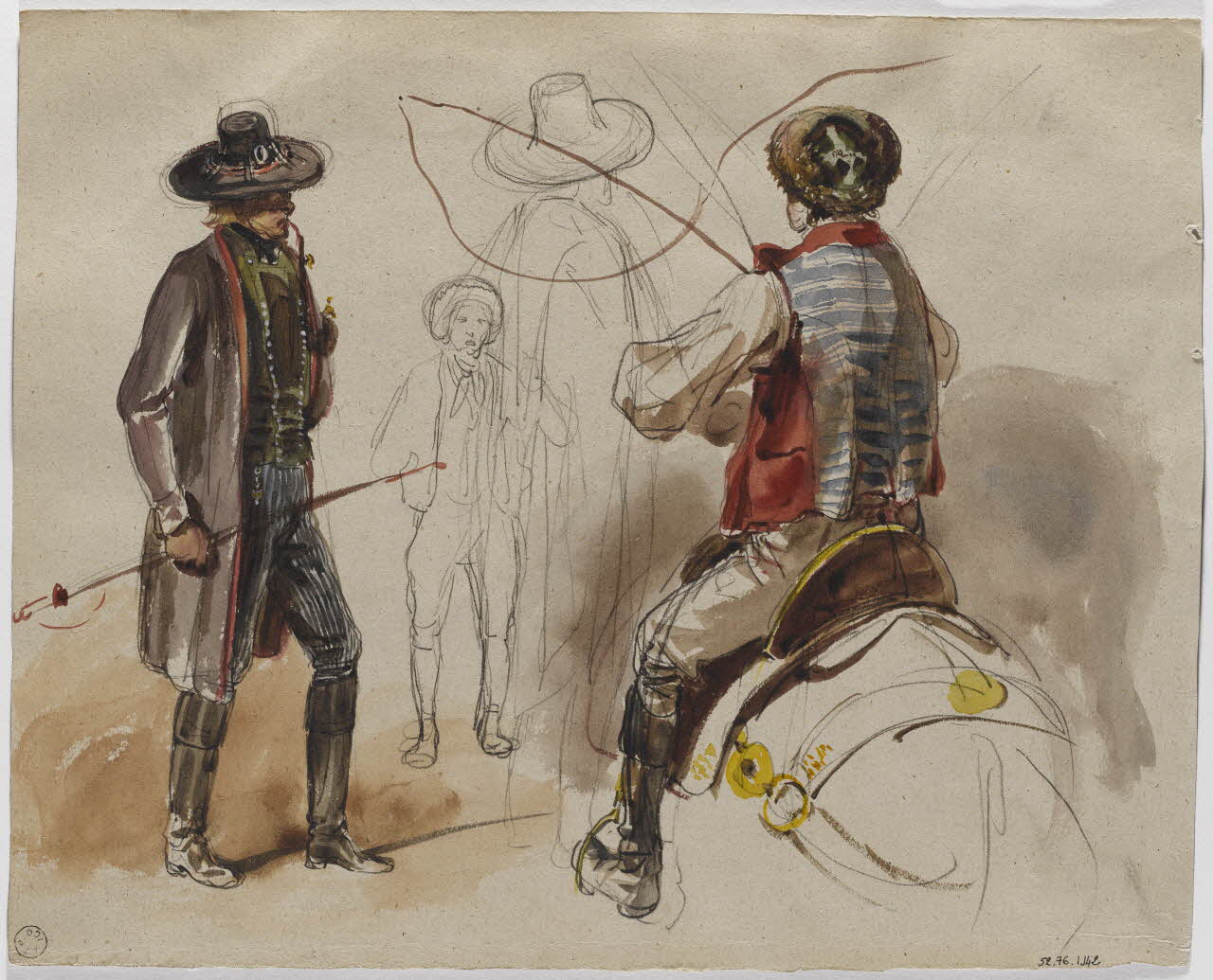 Lalaisse François Hippolyte carnet de dessins Costumes du pays de Bade Rhénanie, Allemagne 1851-1860 1952.76.1.142 Photo RMN-Grand Palais (Mucem)