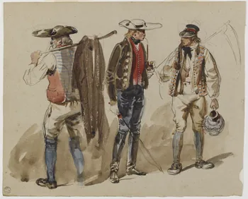 Lalaisse François Hippolyte carnet de dessins Costumes de Rhénanie Rhénanie, Allemagne 1851-1860 1952.76.1.146  Photo RMN-Grand Palais (Mucem)