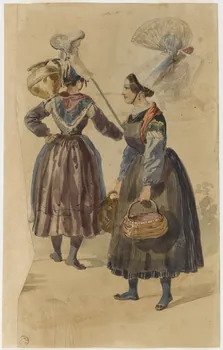Lalaisse François Hippolyte carnet de dessins Coutances Normandie, France 1844 1952.76.1.150 Photo RMN-Grand Palais (Mucem)