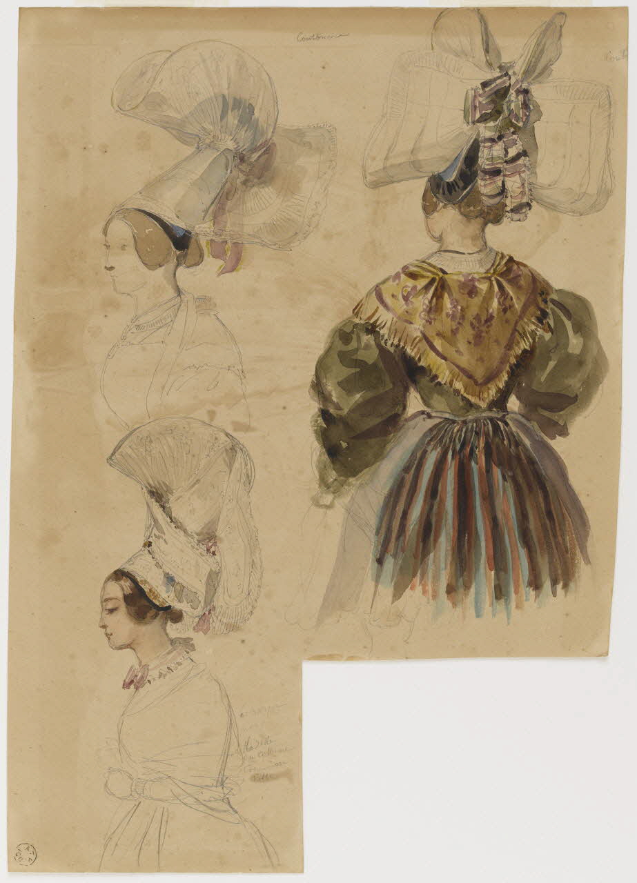 Lalaisse François Hippolyte carnet de dessins Coutances Normandie, France 1844 1952.76.1.153 Photo RMN-Grand Palais (Mucem)