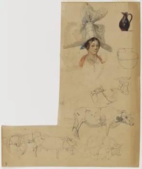 Lalaisse François Hippolyte carnet de dessins Coutances Normandie, France 1844 1952.76.1.156 Photo RMN-Grand Palais (Mucem)
