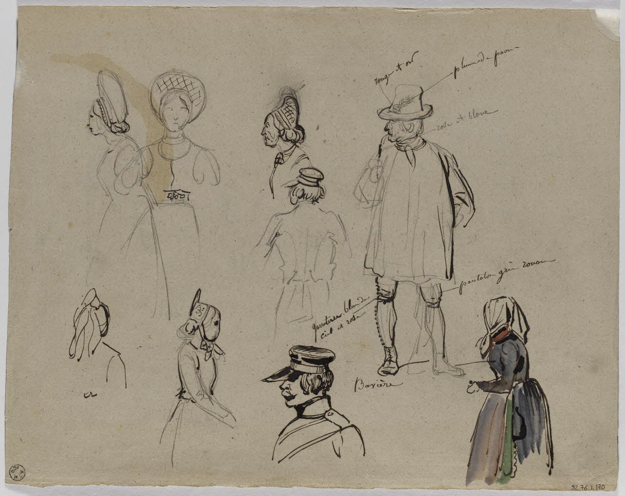 Lalaisse François Hippolyte carnet de dessins Bavière Bavière, Allemagne 1851-1860 1952.76.1.170 Photo RMN-Grand Palais (Mucem)