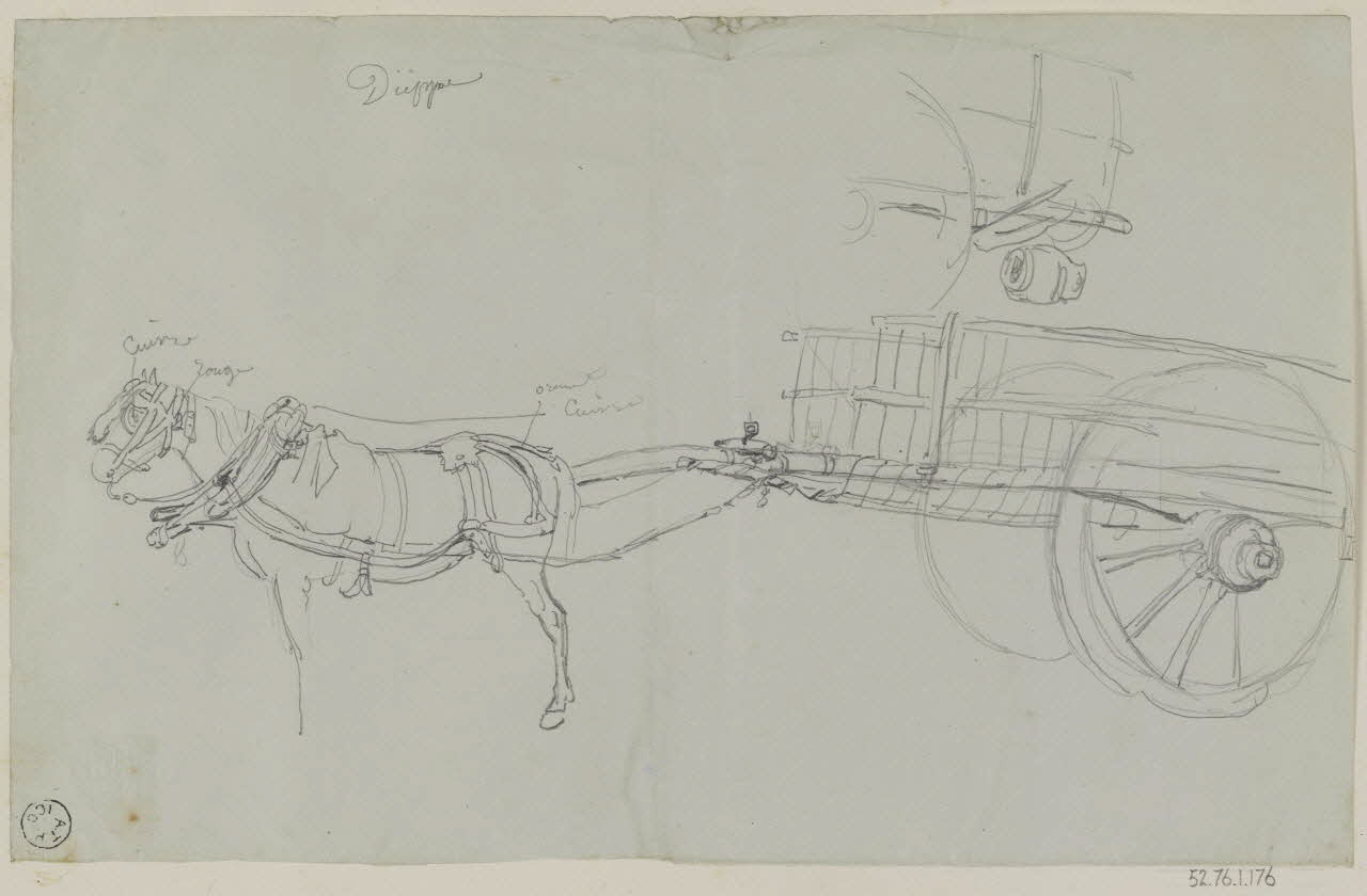 Lalaisse François Hippolyte carnet de dessins Dieppe Normandie, France 1844 1952.76.1.176 Photo RMN-Grand Palais (Mucem)