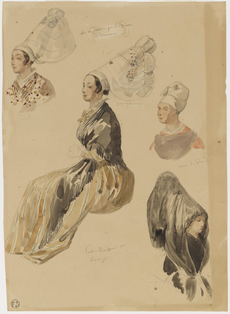 Lalaisse François Hippolyte carnet de dessins Pont-l'Évêque  Lisieux Normandie, France 1844 1952.76.1.181 Photo RMN-Grand Palais (Mucem)