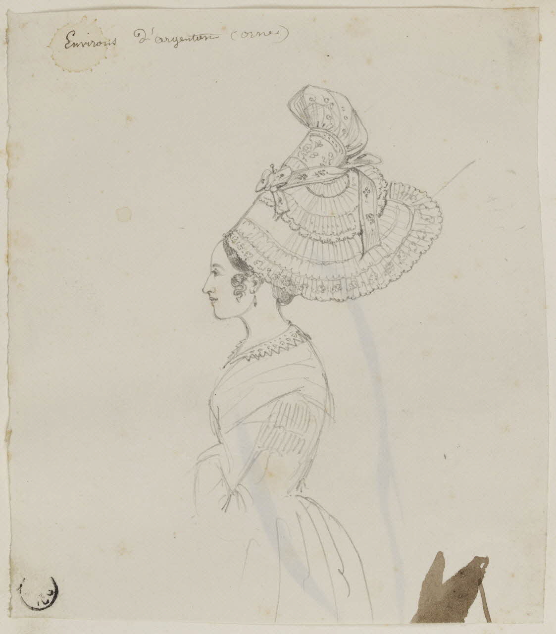 Lalaisse François Hippolyte carnet de dessins Environs d'Argentan (orne) Normandie, France 1844 1952.76.1.184 Photo RMN-Grand Palais (Mucem)